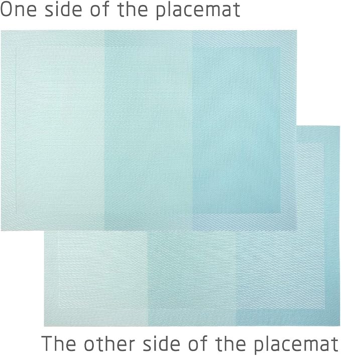 PIGCHCY Placemats 18 x12 inches Woven Vinyl Placemats - Image 2