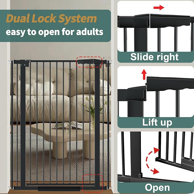 40.55" Tall 1.37" Ultra Narrow Spacing Dogs Pets Baby Gate - Image 8