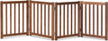 LZRS 4-Panel Wooden Free Standing Foldable Dog Gate Indoor – 24" High, Extra by LZRSPET