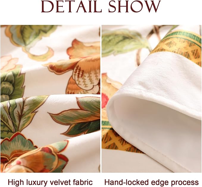 patdrea Designer Vintage Linen Rectangle Tablecloth, Provencal Rustic Floral - Image 5