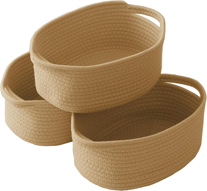Woven Basket, Small Rope Storage Bin by JMvicyroam