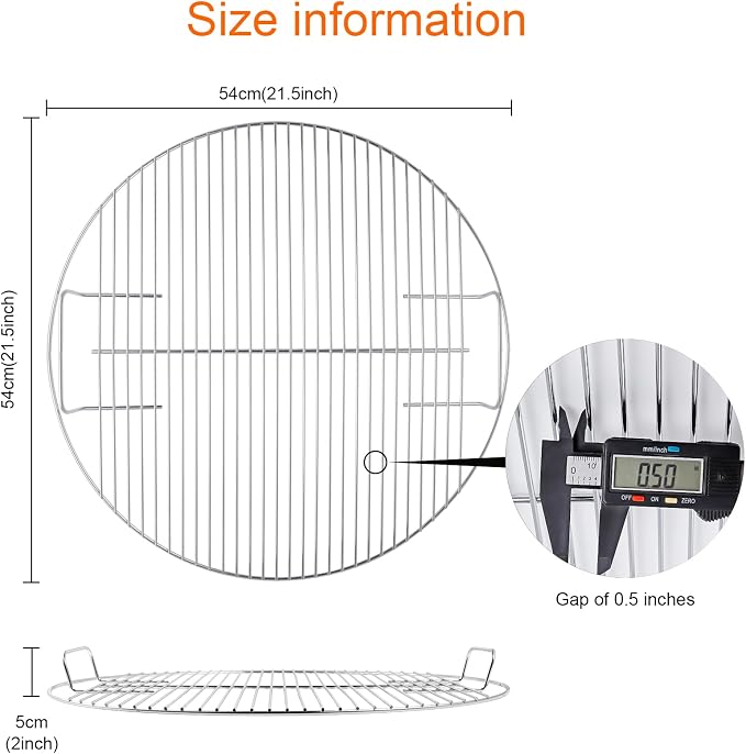 Coolbird 2nd Generation 21.5" Replacement Cooking Grate, Fits 22 inch Weber - Image 3