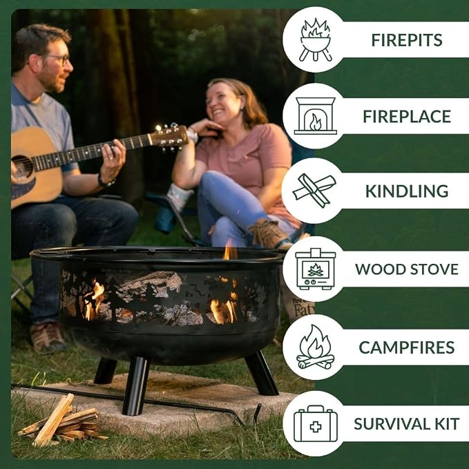 Plow & Hearth 40 LB Fatwood Fire Starter, Organic Kindling Sticks, Non Toxic - Image 6