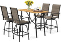 PHI VILLA 5 Piece Outdoor Bar Set, High Top Patio Dining Table and Chairs by PHIVILLAThepioneerofcomfortablehouseholdsupplies