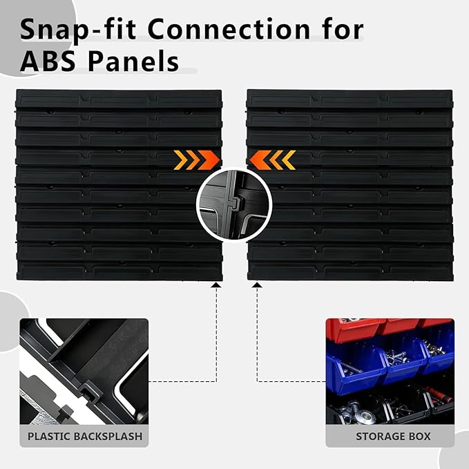 94 Pcs Wall Mounted Storage Bins, Garage Organizer System - Image 6