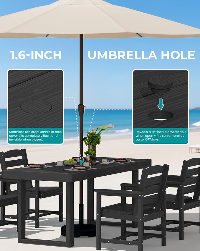 SERWALL HDPE Outdoor Dining Set - Image 5