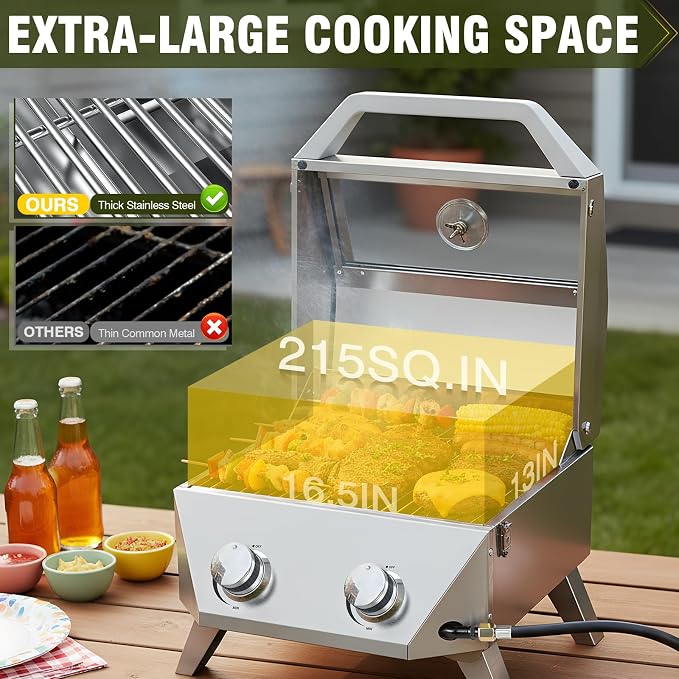 BESTFIRE Tabletop Gas Grill - Image 2