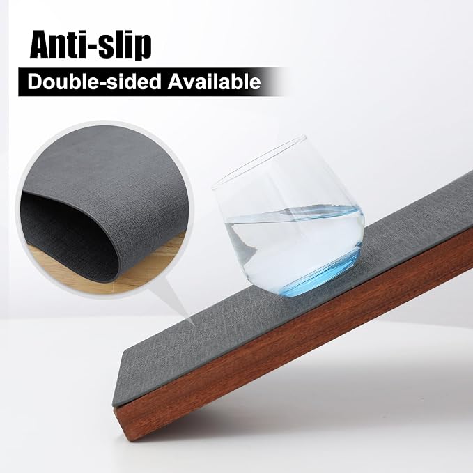 Homaxy Faux Leather Heat Resistant Placemats - Image 3