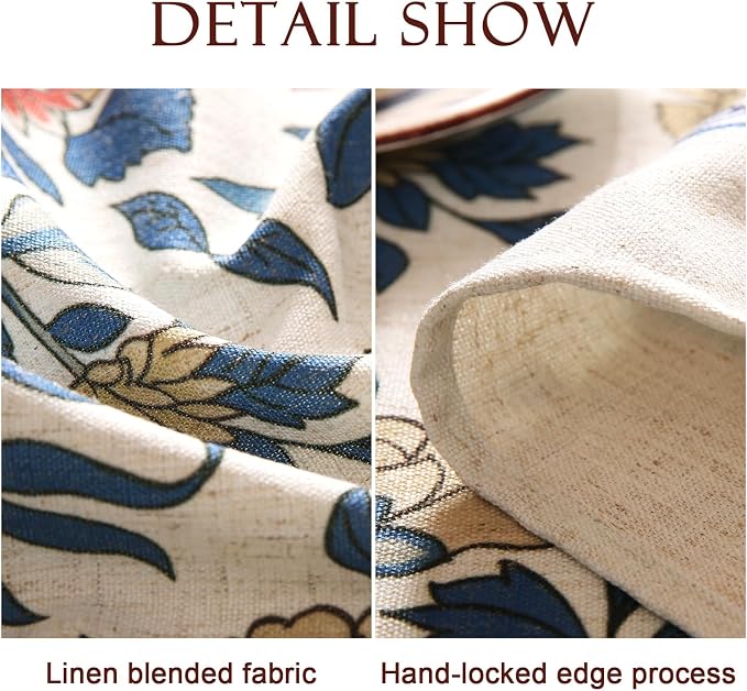 patdrea Designer Small Blue Tablecloth - Image 4