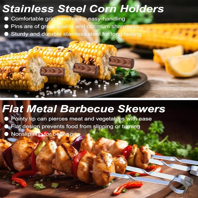 POLIGO 29 PCS BBQ Grill Accessories Stainless Steel BBQ Tools Grilling Tools Set - Image 9