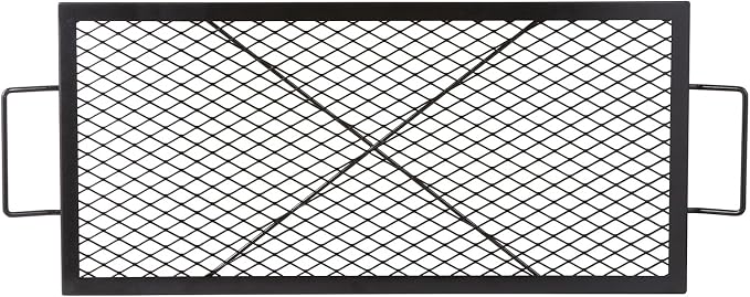 VEVOR X-Marks Fire Pit Grill Grate, Rectangle Cooking Grate, Heavy Duty Steel - Image 9