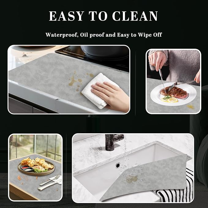 BLESWIN Faux Leather Placemats, PU Dining Table, Waterproof and Oil Resistant - Image 6