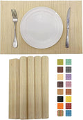 ANDSTAR Set of 4 Pcs Bamboo Placemats Sushi Rolling Mat Japanese Style Natural by Andstar