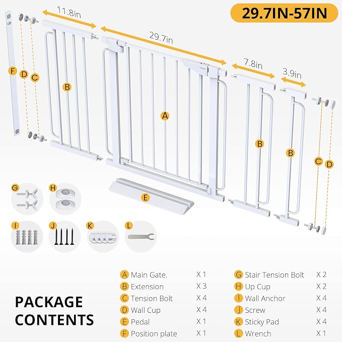 Cumbor 29.7-57" Extra Wide Baby Gate - Image 7
