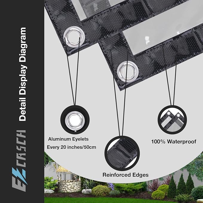 Clear Tarp 8' x 16', 15 Oz Clear Vinyl PVC Tarp Waterproof Tarpaulin 100% - Image 2
