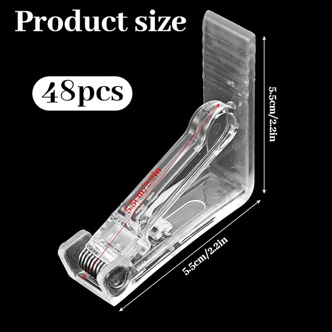 48 Pieces Clear Tablecloth Clips Plastic Loaded Table Cover Holder Clamps Table - Image 2
