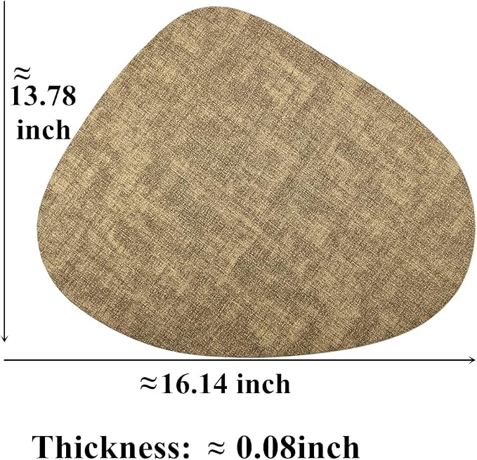 WAZAIGUR Washable Wipeable Waterproof Heat Resistant Faux Leather Placemats Set - Image 2