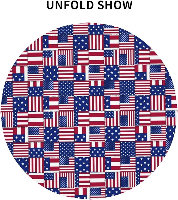 American Flag Joint Round Tablecloth - Image 4