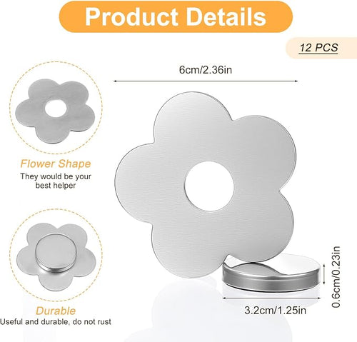 12 PCS Flower Shaped Outdoor Tablecloth Weights, Stainless Steel Table Weights - Image 2