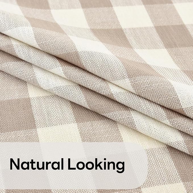 Gingham Round Tablecloth Table Cloth Heavy Duty Cotton Checkered Table Cloth - Image 4