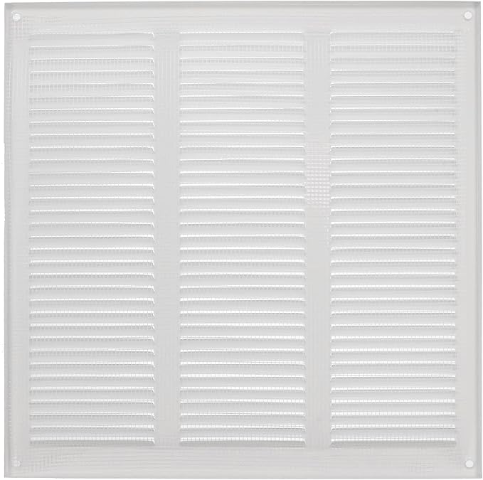 Repa Market 12x12 Inch Air Vent Cover/White Galvanized Steel Louvered Grill - Image 6