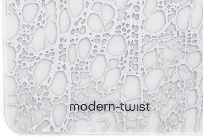 modern-twist 14" x 16" Silicone Rectangular Placemat, PVC-Free Table Mat - Image 7