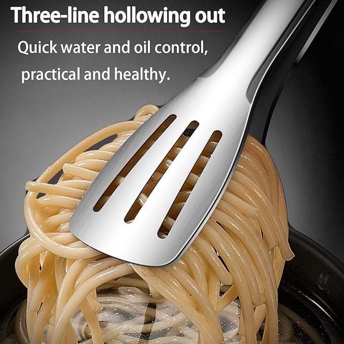 Tongs for Grilling and Cooking, 3-Piece Stainless Steel Set in Green