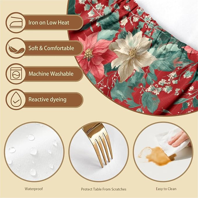 Rectangle Table Cloth Cover Waterproof Elastic Fitted Polyester Fitted - Image 5