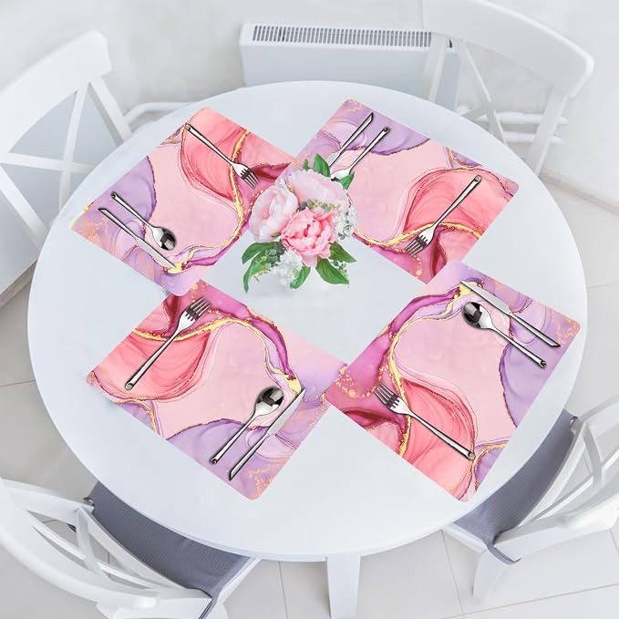 Marble Pink Placemats Set of 4 - Image 7