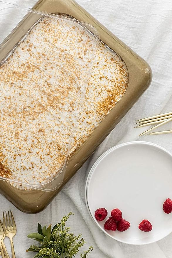 Fancy Panz - Gold Glitter 9x13x2" Aluminum Foil Pan Carrier - Elevated Food - Image 4