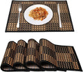 Placemats Set of 4 for Dining Table, Bamboo Place Mats for Kitchen Table Decor by MARSCOOL