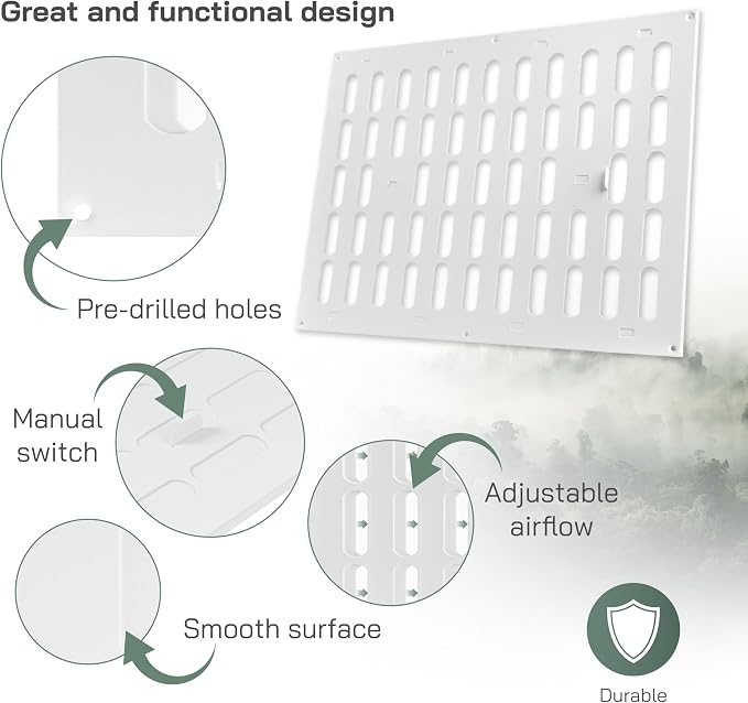 Vent Systems 16" x 12" Inch Metal Air Vent Grille - Image 4
