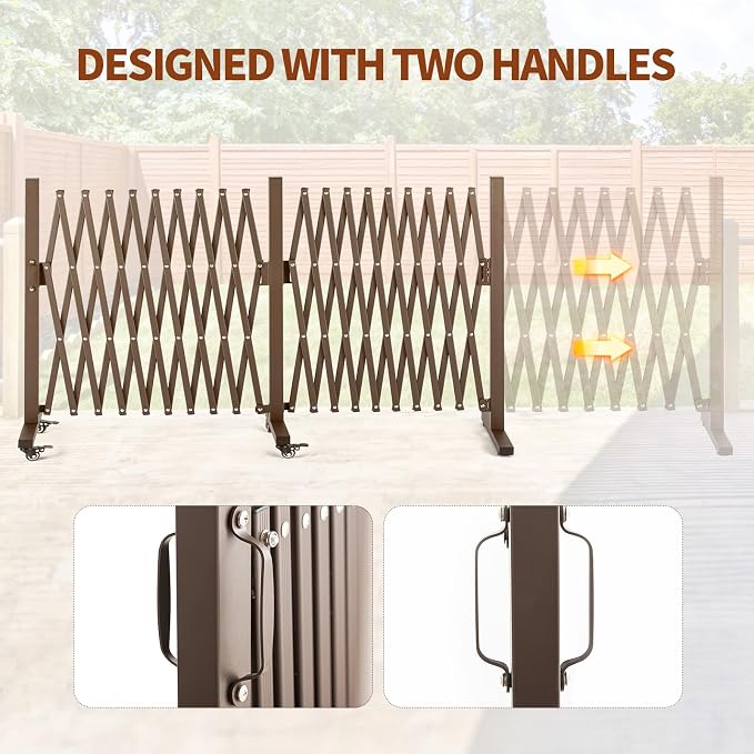 TECSPACE Aluminum Expandable Garden Fence, Portable Barricade Gate - Image 5