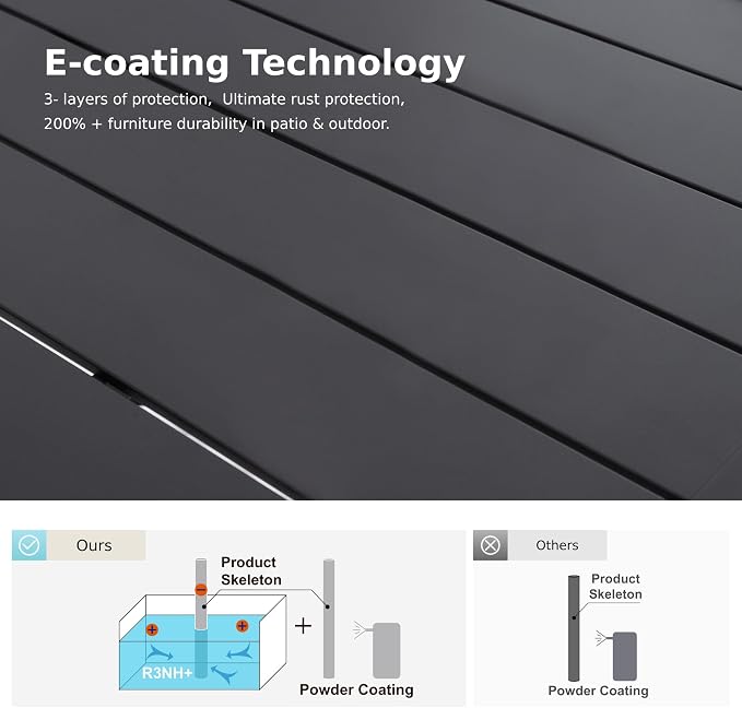 MFSTUDIO Outdoor Patio Dining Table - Image 4
