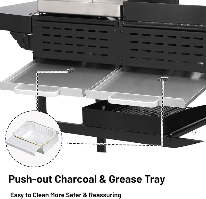 2 in 1 Propane Griddle Grill Combo 38200 BTU, 4-Burner Propane Gas BBQ Grill - Image 5