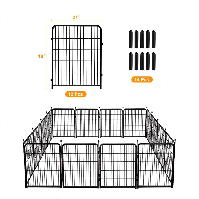 Doorless Dog Digging Fence Barrier, 48in 12 Panels Total 26.6 Ft, Dog Fence - Image 2