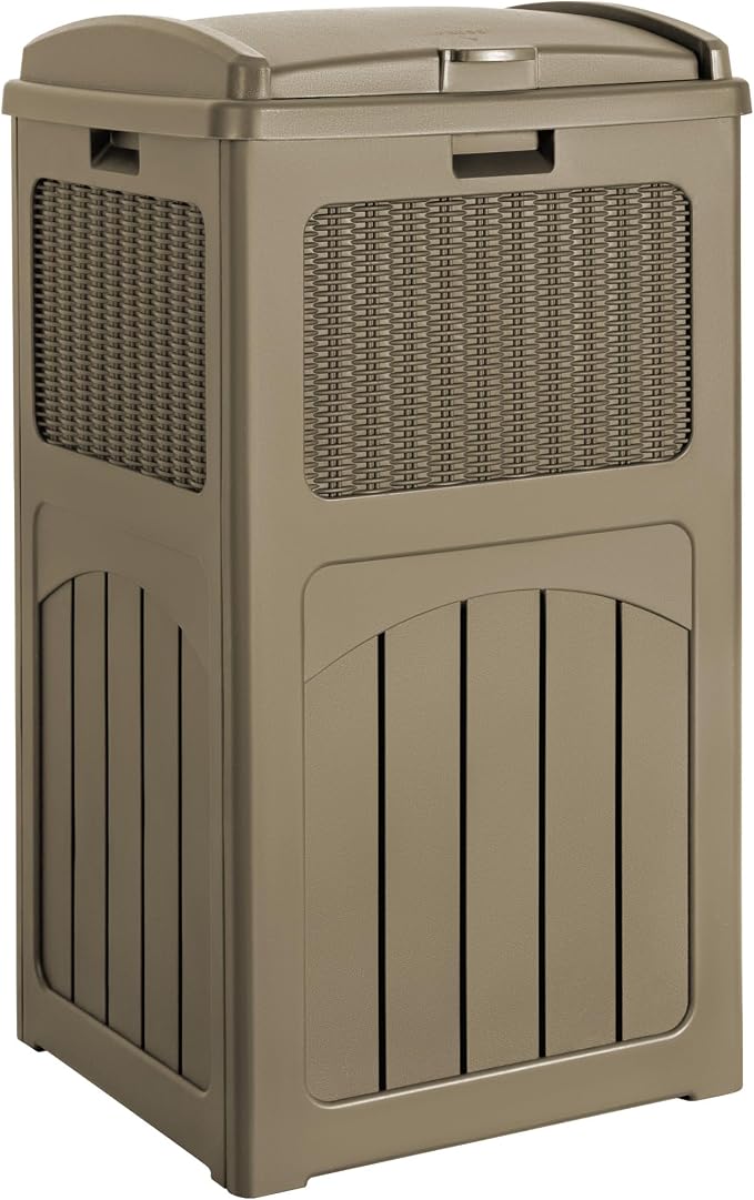Devoko 33 Gallon Outdoor Trash Can, Hideaway Garbage Bins by DEVOKO