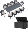 PURPLE LEAF Outdoor Dining Set for 8 by Unknown