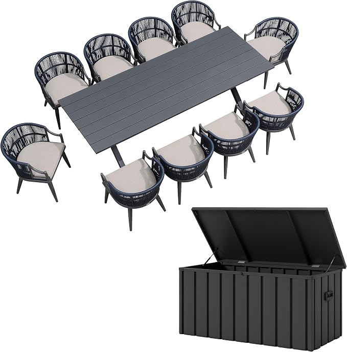 PURPLE LEAF Outdoor Dining Set for 8 by Unknown