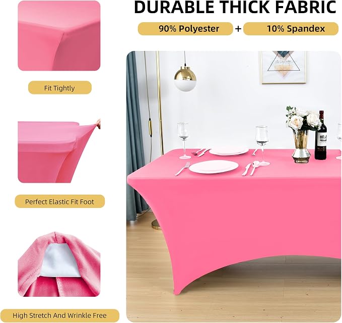 2-Pack 8ft Spandex Table Covers - Image 2