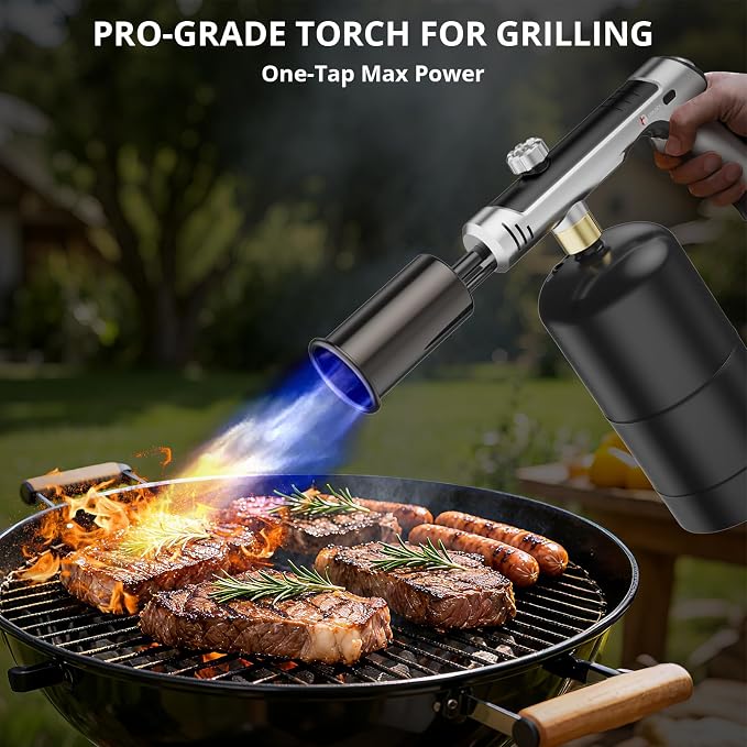 Powerful Propane Torch Gun, Sous Vide, Adjustable Kitchen Cooking Torch - Image 2