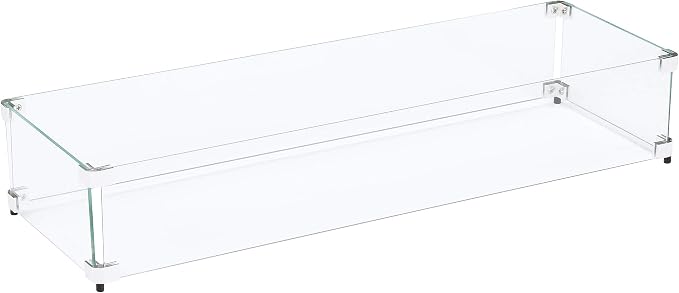 Celestial 35" x 11" x 6" Wind Guard, fits Celestial 30” x 6” Fire Pit Burner Pan by CelestialFireGlass