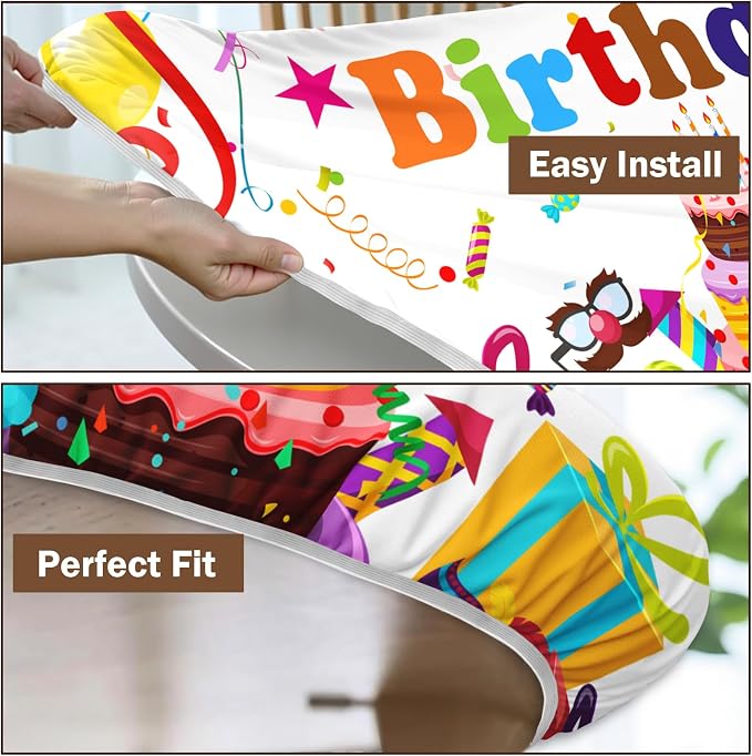 Birthday Round Fitted Tablecloth - Image 6