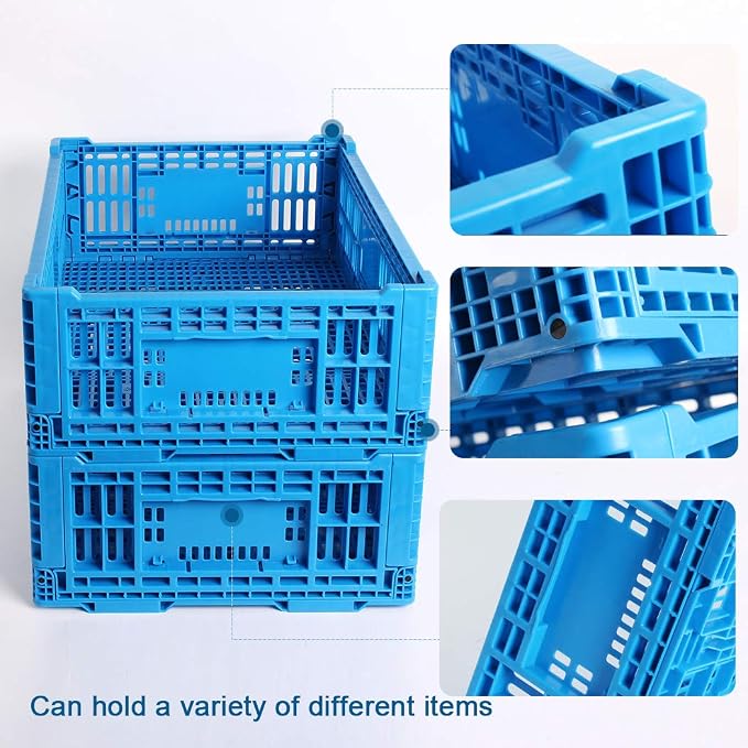 Collapsible Storage Bin Containe， 52 Liter Transfer box, crate Transit storage - Image 3