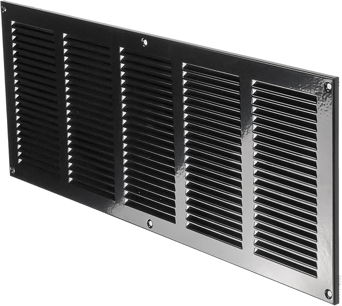 Repa Market Air Vent Cover 20x8 Inch Black Galvanized Steel Louvered Grill Cover - Image 9