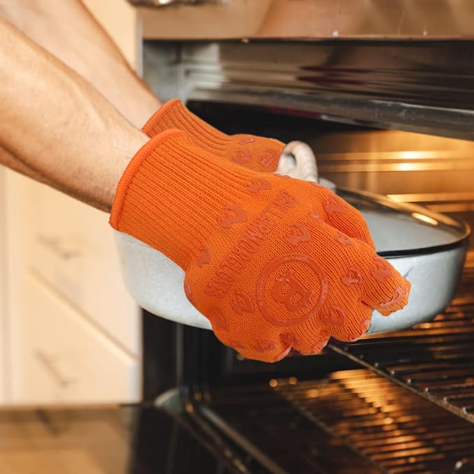 Grill Armor Oven Gloves – 932°F Heat, Fire & Cut Resistant Mitts - Image 8