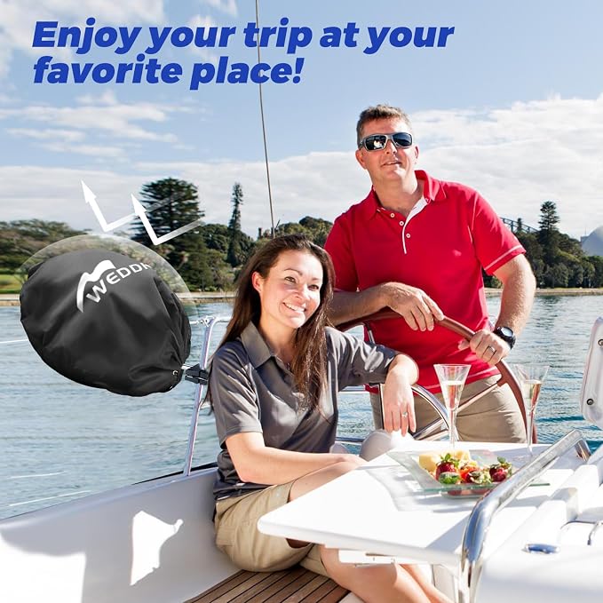 Marine Kettle Grill Cover, 100% Solution-Dyed Acrylic Boat Kettle Grill Cover - Image 7