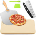 Pizza Stone 5 PCS Set, 15 x 12" Large Rectangle Pizza Stone Set by GOFOWRK