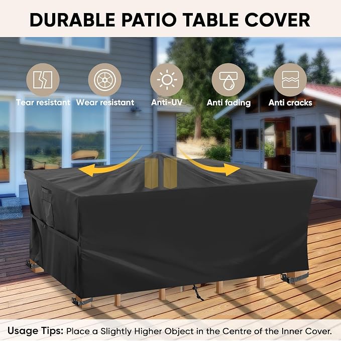 BALEINE Patio Furniture Covers, 108×82 Outdoor Furniture Cover Waterproof - Image 3