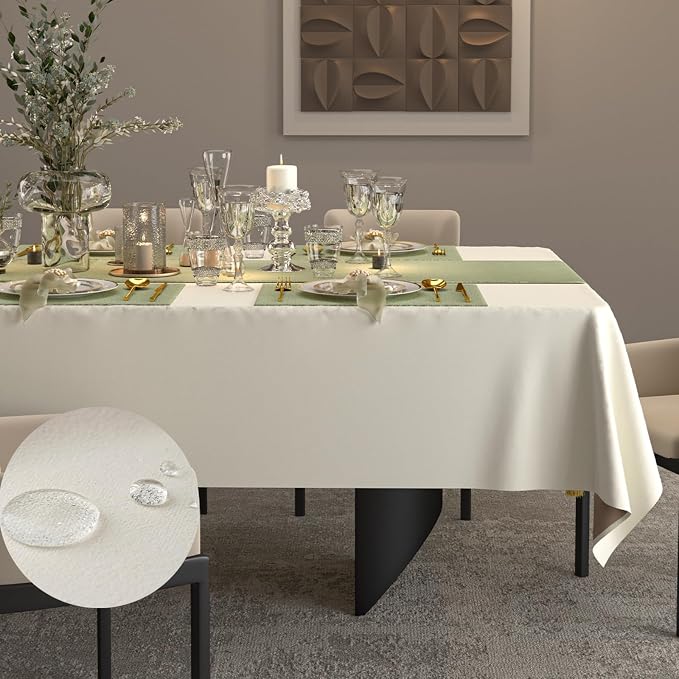 Table Cloth Rectangle Tables Decor 84''x60'' by ZIWUROAD